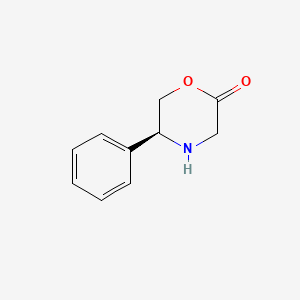(S)-5-Phenylmorpholin-2-one chemical structure (CAS 144896-92-4)