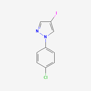 1-(4-Chlorophenyl)-4-iodo-1H-pyrazole chemical structure (CAS 1449038-89-4)