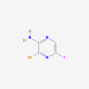 3-Bromo-5-iodopyrazin-2-amine chemical structure (CAS 1449112-32-6)