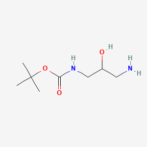 tert-Butyl (3-amino-2-hydroxypropyl)carbamate chemical structure (CAS 144912-84-5)