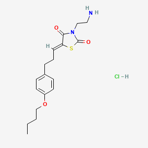 3-(2-Aminoethyl)-5-(3-(4-butoxyphenyl)propylidene)thiazolidine-2,4-dione hydrochloride chemical structure (CAS 1449240-68-9)