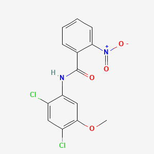N-(2,4-Dichloro-5-methoxyphenyl)-2-nitrobenzamide chemical structure (CAS 1449294-63-6)