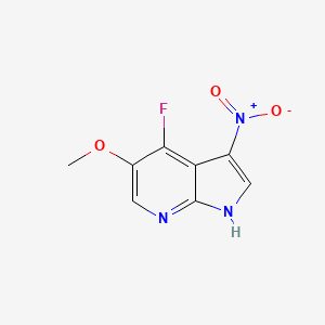 4-Fluoro-5-methoxy-3-nitro-1H-pyrrolo[2,3-b]pyridine chemical structure (CAS 1449319-46-3)