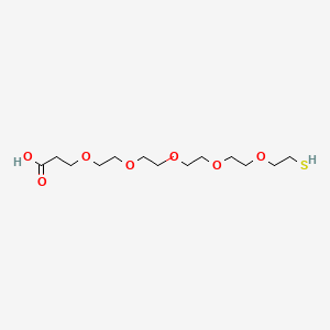 1-Mercapto-3,6,9,12,15-pentaoxaoctadecan-18-oic acid chemical structure (CAS 1449390-67-3)