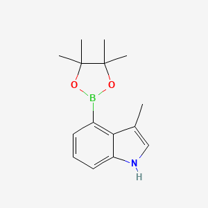 3-Methyl-4-(4,4,5,5-tetramethyl-1,3,2-dioxaborolan-2-yl)-1h-indole chemical structure (CAS 1449581-04-7)