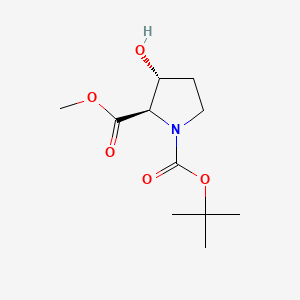 rel-1-(tert-Butyl) 2-methyl (2R,3R)-3-hydroxypyrrolidine-1,2-dicarboxylate chemical structure (CAS 1449588-25-3)