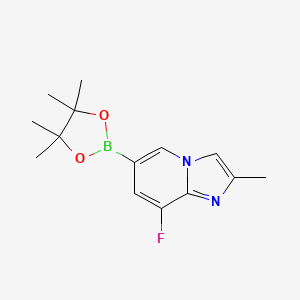 8-Fluoro-2-methyl-6-(4,4,5,5-tetramethyl-1,3,2-dioxaborolan-2-yl)imidazo[1,2-a]pyridine chemical structure (CAS 1449599-86-3)