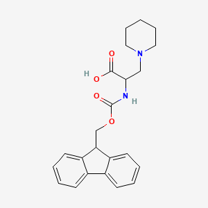 2-((((9H-Fluoren-9-yl)methoxy)carbonyl)amino)-3-(piperidin-1-yl)propanoic acid chemical structure (CAS 1449661-75-9)