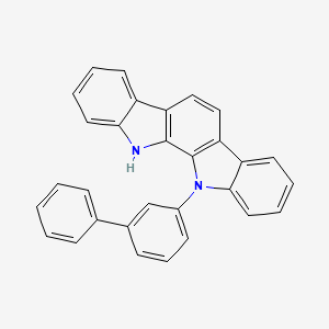 11-([1,1'-Biphenyl]-3-yl)-11,12-dihydroindolo[2,3-a]carbazole chemical structure (CAS 1449754-80-6)