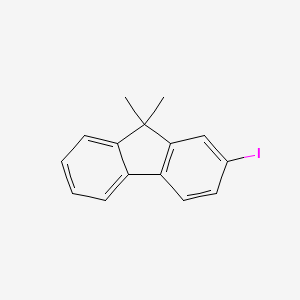 2-Iodo-9,9-dimethyl-9H-fluorene chemical structure (CAS 144981-85-1)