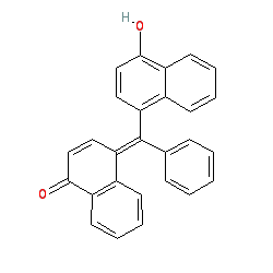 4-((4-Hydroxynaphthalen-1-yl)(phenyl)methylene)naphthalen-1(4H)-one chemical structure (CAS 145-50-6)