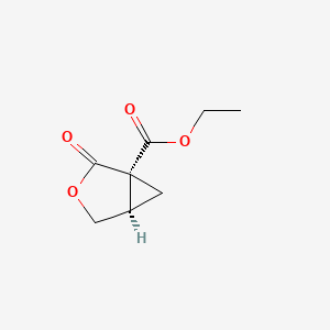 Ethyl (1S,5R)-2-oxo-3-oxabicyclo[3.1.0]hexane-1-carboxylate chemical structure (CAS 145032-58-2)