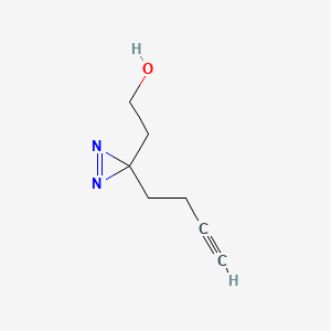 2-(3-But-3-ynyl-3H-diazirin-3-yl)-ethanol chemical structure (CAS 1450754-41-2)