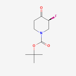 tert-Butyl (S)-3-fluoro-4-oxopiperidine-1-carboxylate chemical structure (CAS 1450879-67-0)