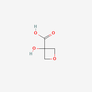 3-Hydroxyoxetane-3-carboxylic acid chemical structure (CAS 1450997-88-2)