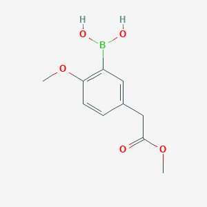 (2-Methoxy-5-(2-methoxy-2-oxoethyl)phenyl)boronic acid chemical structure (CAS 1451154-91-8)