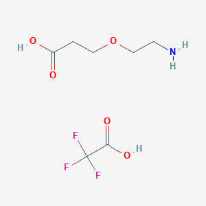 3-(2-Aminoethoxy)propanoic acid 2,2,2-trifluoroacetic acid salt chemical structure (CAS 145119-06-8)