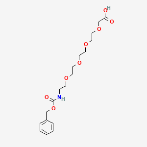 3-Oxo-1-phenyl-2,7,10,13,16-pentaoxa-4-azaoctadecan-18-oic acid chemical structure (CAS 1451362-51-8)