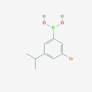 (3-Bromo-5-isopropylphenyl)boronic acid chemical structure (CAS 1451390-87-6)