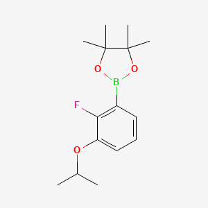 2-(2-Fluoro-3-isopropoxyphenyl)-4,4,5,5-tetramethyl-1,3,2-dioxaborolane chemical structure (CAS 1451391-00-6)