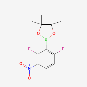2-(2,6-Difluoro-3-nitrophenyl)-4,4,5,5-tetramethyl-1,3,2-dioxaborolane chemical structure (CAS 1451391-10-8)