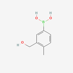(3-(Hydroxymethyl)-4-methylphenyl)boronic acid chemical structure (CAS 1451391-54-0)