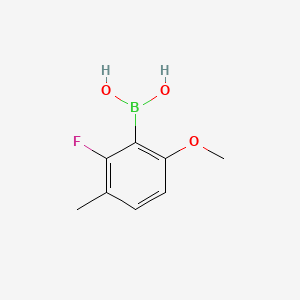 (2-Fluoro-6-methoxy-3-methylphenyl)boronic acid chemical structure (CAS 1451392-12-3)