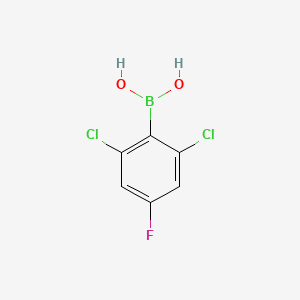 (2,6-Dichloro-4-fluorophenyl)boronic acid chemical structure (CAS 1451392-99-6)