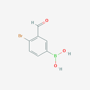 (4-Bromo-3-formylphenyl)boronic acid chemical structure (CAS 1451393-33-1)