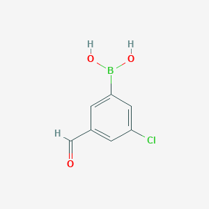 (3-Chloro-5-formylphenyl)boronic acid chemical structure (CAS 1451393-35-3)