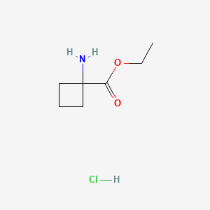 Ethyl 1-aminocyclobutanecarboxylate hydrochloride chemical structure (CAS 145143-60-8)