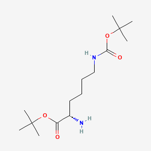 tert-Butyl N6-(tert-butoxycarbonyl)-L-lysinate chemical structure (CAS 14529-23-8)