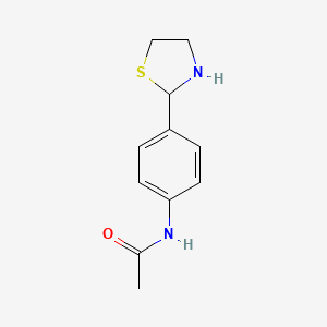 N-(4-(Thiazolidin-2-yl)phenyl)acetamide chemical structure (CAS 145300-45-4)