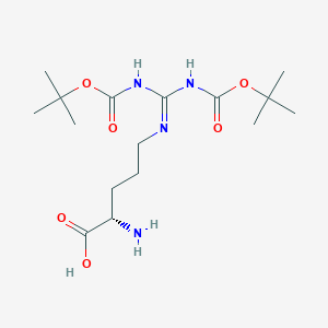 (S)-2-Amino-5-((2,2,10,10-tetramethyl-4,8-dioxo-3,9-dioxa-5,7-diazaundecan-6-ylidene)amino)pentanoic acid chemical structure (CAS 145315-38-4)