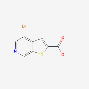 Methyl 4-bromothieno[2,3-c]pyridine-2-carboxylate chemical structure (CAS 145325-40-2)