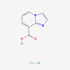 Imidazo[1,2-a]pyridine-8-carboxylic acid hydrochloride chemical structure (CAS 145335-90-6)