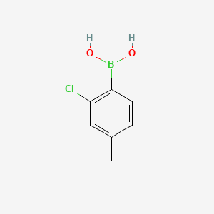 2-Chloro-4-methylphenylboronic acid chemical structure (CAS 145349-62-8)