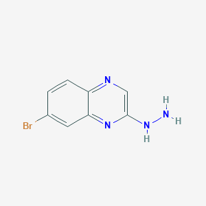 7-Bromo-2-hydrazinylquinoxaline chemical structure (CAS 145369-92-2)