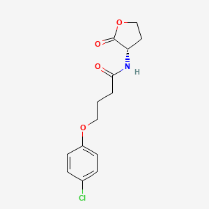 (S)-4-(4-Chlorophenoxy)-N-(2-oxotetrahydrofuran-3-yl)butanamide chemical structure (CAS 1453857-28-7)