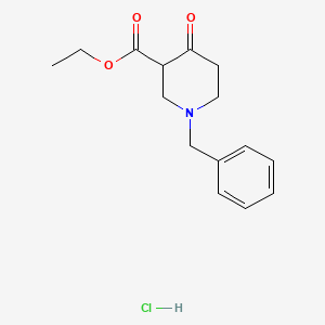 Ethyl 1-benzyl-4-oxopiperidine-3-carboxylate hydrochloride chemical structure (CAS 1454-53-1)