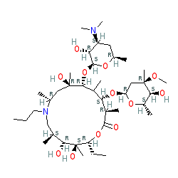 (2R,3S,4R,5S,8R,10R,11R,12S,13S,14R)-11-(((2S,3R,4S,6R)-4-(Dimethylamino)-3-hydroxy-6-methyltetrahydro-2H-pyran-2-yl)oxy)-2-ethyl-3,4,10-trihydroxy-13-(((2R,4R,5S,6S)-5-hydroxy-4-methoxy-4,6-dimethyltetrahydro-2H-pyran-2-yl)oxy)-3,5,8,10,12,14-hexamethyl-7-propyl-1-oxa-7-azacyclopentadecan-15-one chemical structure (CAS 145435-72-9)