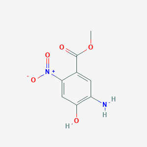 Methyl 5-amino-4-hydroxy-2-nitrobenzoate chemical structure (CAS 1454655-89-0)