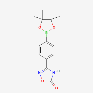 3-(4-(4,4,5,5-Tetramethyl-1,3,2-dioxaborolan-2-yl)phenyl)-1,2,4-oxadiazol-5(4H)-one chemical structure (CAS 1454814-36-8)