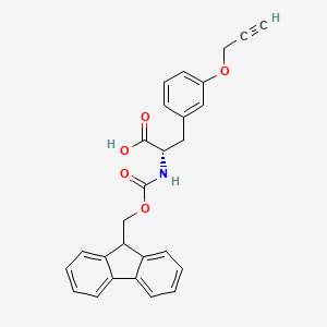 (S)-2-((((9H-fluoren-9-yl)methoxy)carbonyl)amino)-3-(3-(prop-2-yn-1-yloxy)phenyl)propanoic acid chemical structure (CAS 1454817-57-2)