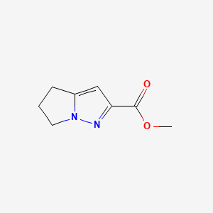 Methyl 5,6-dihydro-4H-pyrrolo[1,2-b]pyrazole-2-carboxylate chemical structure (CAS 1454848-65-7)