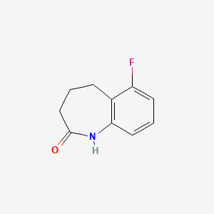 6-Fluoro-4,5-dihydro-1H-benzo[b]azepin-2(3H)-one chemical structure (CAS 145485-58-1)