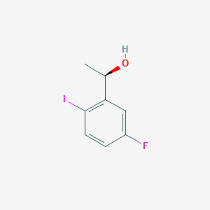 (R)-1-(5-Fluoro-2-iodophenyl)ethanol chemical structure (CAS 1454852-98-2)