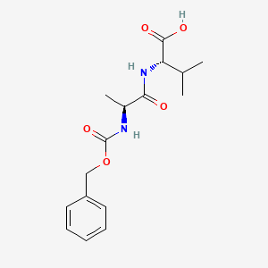 (S)-2-((S)-2-(((Benzyloxy)carbonyl)amino)propanamido)-3-methylbutanoic acid chemical structure (CAS 14550-79-9)