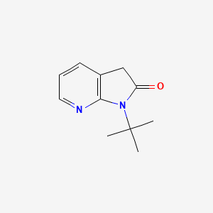 1-(tert-Butyl)-1,3-dihydro-2H-pyrrolo[2,3-b]pyridin-2-one chemical structure (CAS 1455358-06-1)