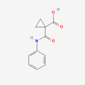 1-(Phenylcarbamoyl)cyclopropanecarboxylic acid chemical structure (CAS 145591-80-6)